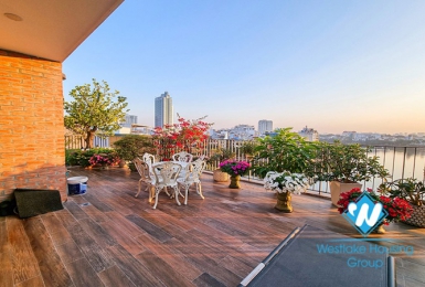 Large 4 bedroom apartment with lake view for rent in Truc Bach, Ba Dinh